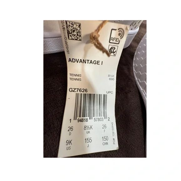 Adidas Kids Moana White Floral Sneakers size 9K - Picture 11 of 11